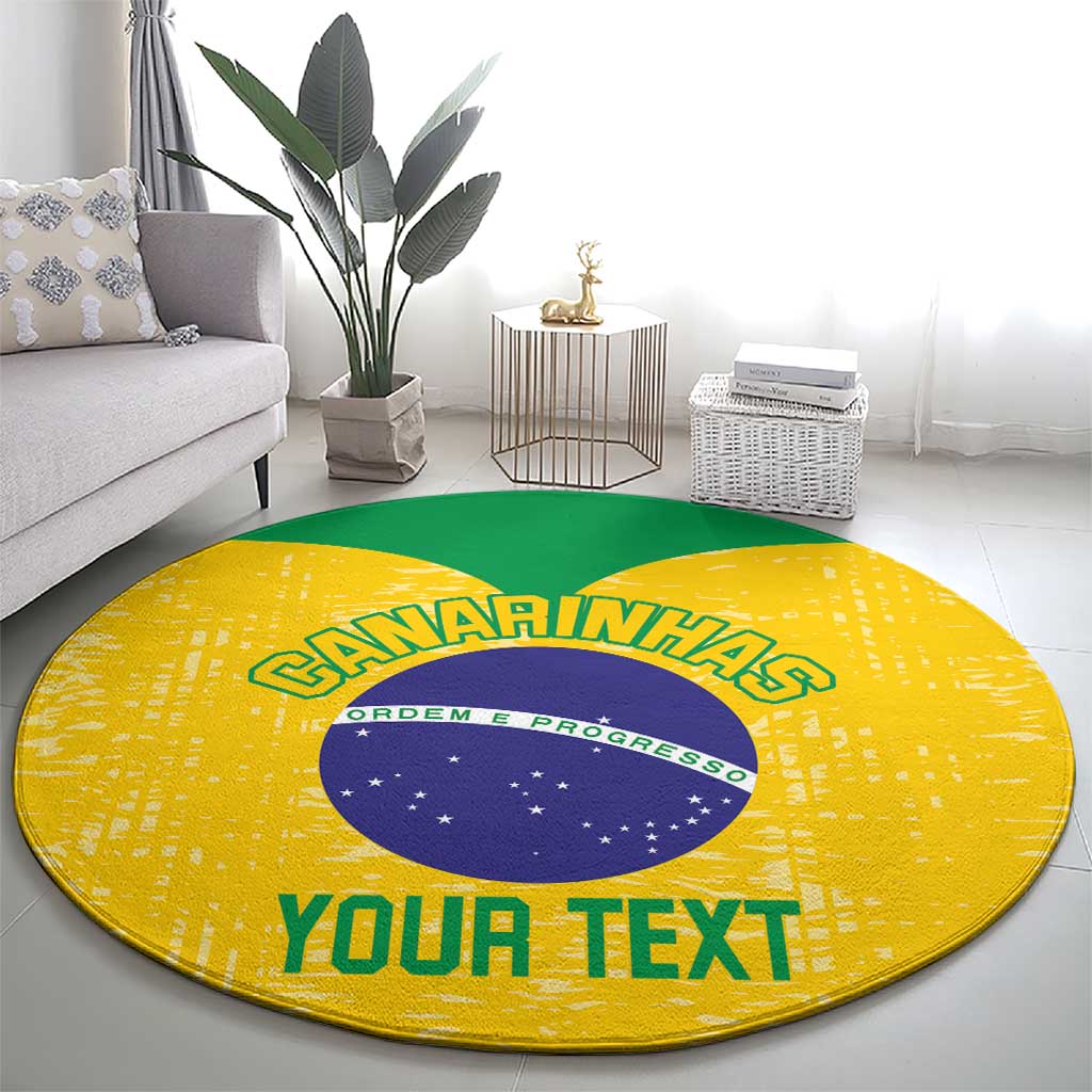 Custom Brasil Volleyball Round Carpet Vai Canarinhos! - Wonder Print Shop