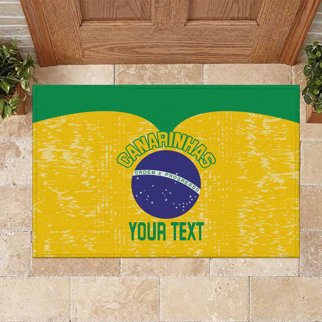 Custom Brasil Volleyball Rubber Doormat Vai Canarinhos! - Wonder Print Shop
