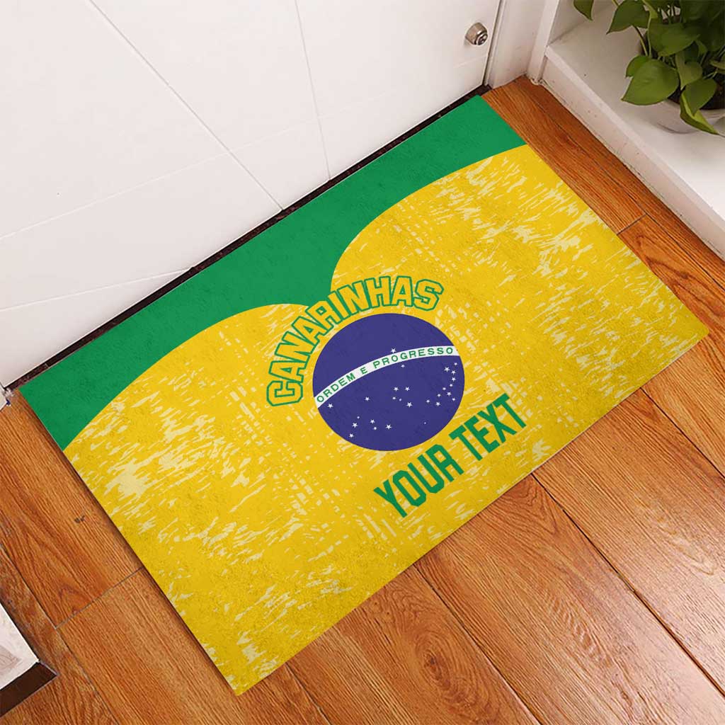 Custom Brasil Volleyball Rubber Doormat Vai Canarinhos! - Wonder Print Shop