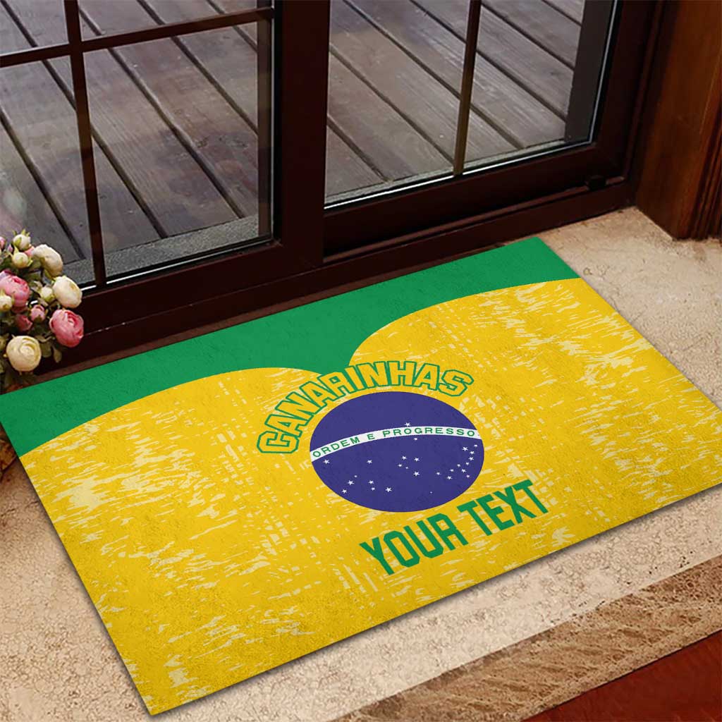 Custom Brasil Volleyball Rubber Doormat Vai Canarinhos! - Wonder Print Shop