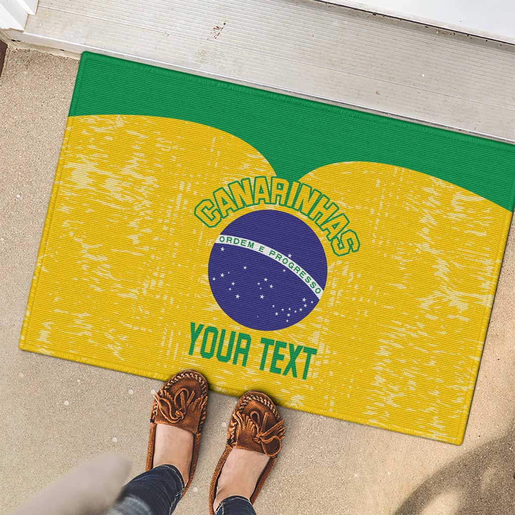 Custom Brasil Volleyball Rubber Doormat Vai Canarinhos! - Wonder Print Shop