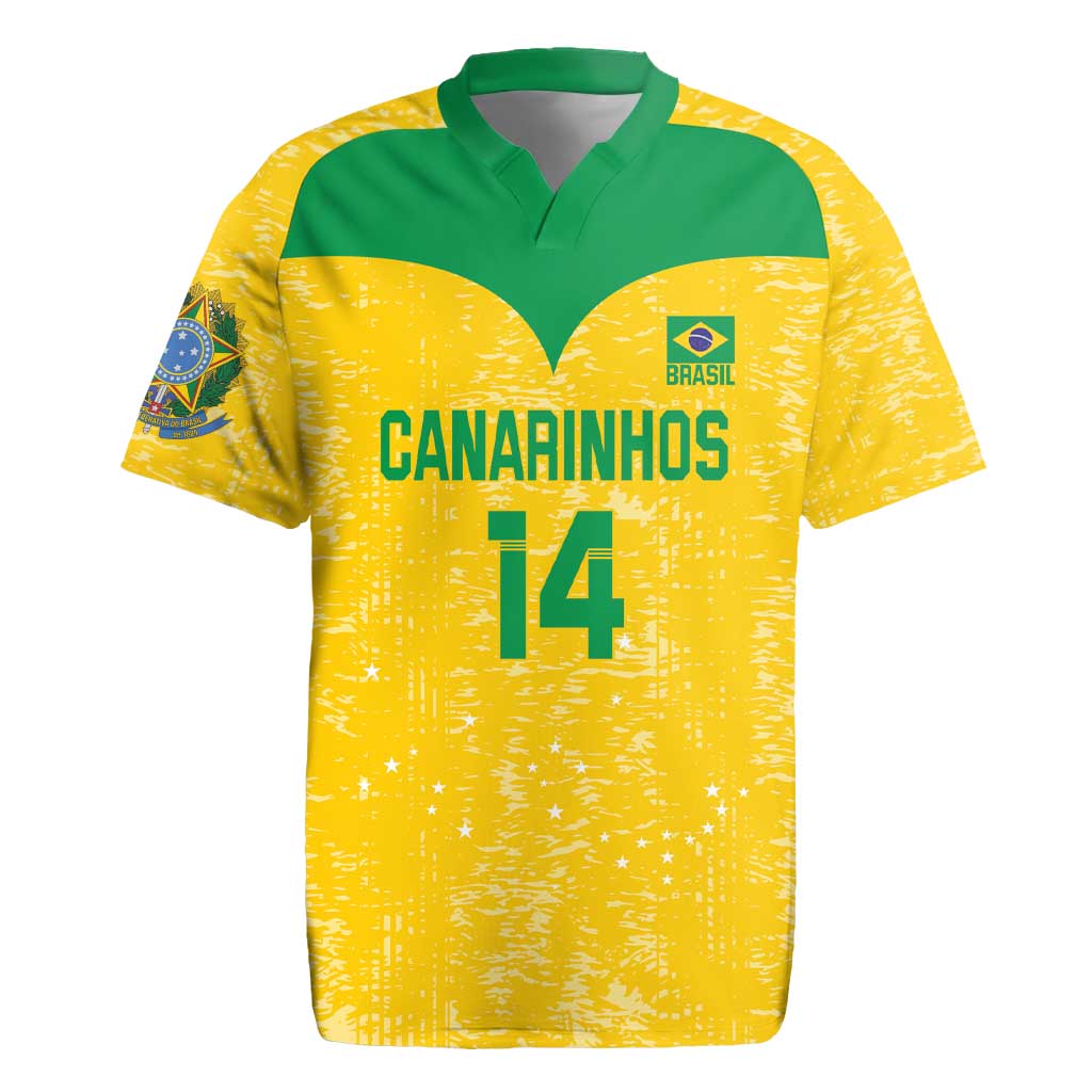 Custom Brasil Volleyball Rugby Jersey Vai Canarinhos! - Wonder Print Shop