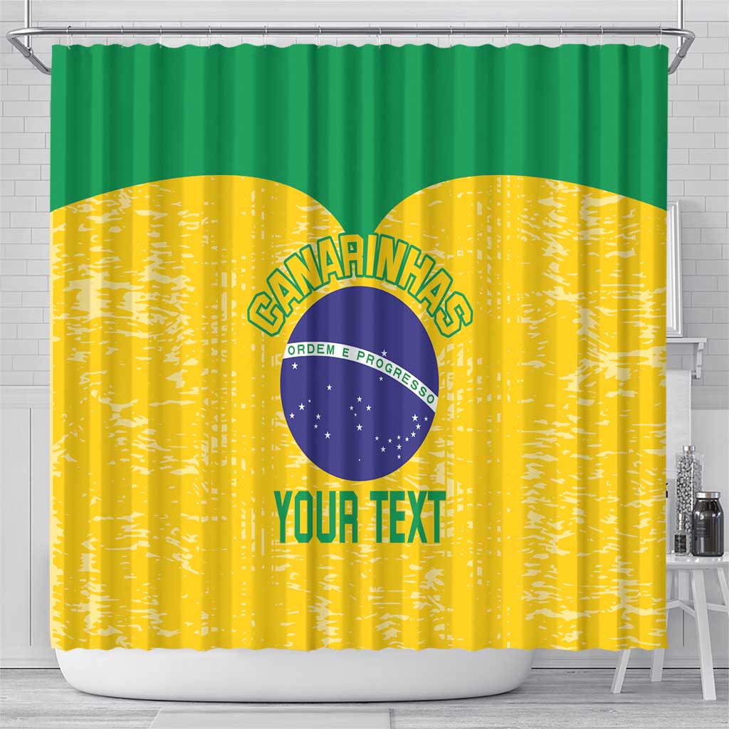 Custom Brasil Volleyball Shower Curtain Vai Canarinhos! - Wonder Print Shop