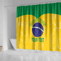 Custom Brasil Volleyball Shower Curtain Vai Canarinhos! - Wonder Print Shop