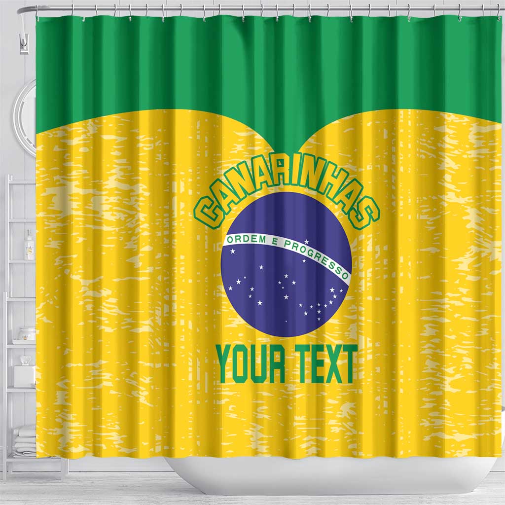 Custom Brasil Volleyball Shower Curtain Vai Canarinhos! - Wonder Print Shop