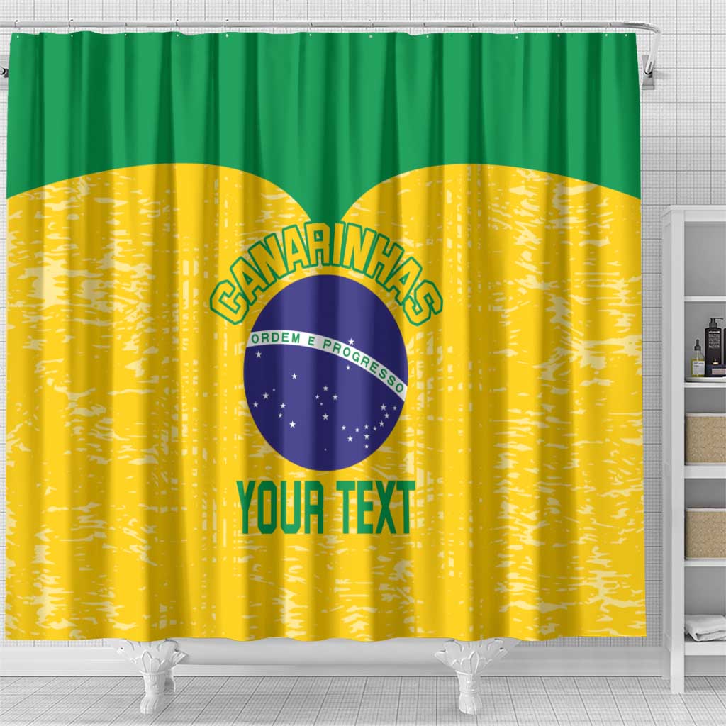 Custom Brasil Volleyball Shower Curtain Vai Canarinhos! - Wonder Print Shop