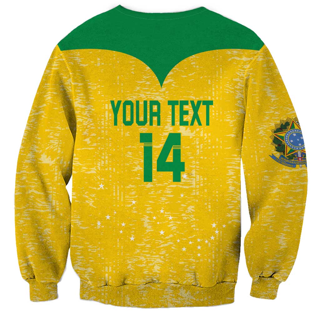 Custom Brasil Volleyball Sweatshirt Vai Canarinhos! - Wonder Print Shop