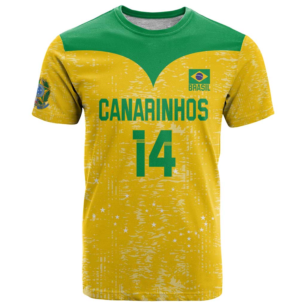 Custom Brasil Volleyball T Shirt Vai Canarinhos! - Wonder Print Shop