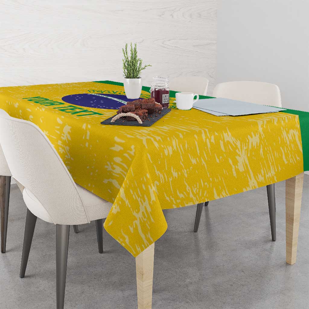Custom Brasil Volleyball Tablecloth Vai Canarinhos! - Wonder Print Shop