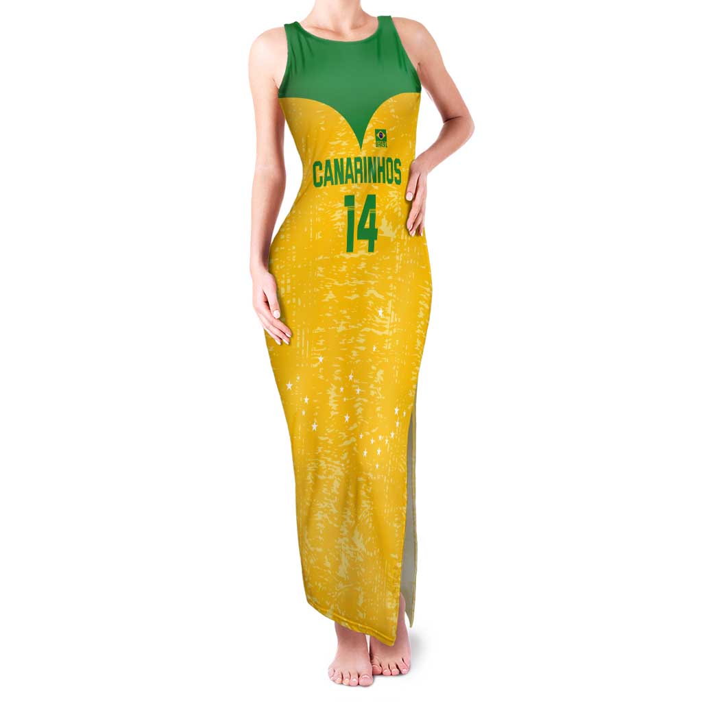 Custom Brasil Volleyball Tank Maxi Dress Vai Canarinhos! - Wonder Print Shop