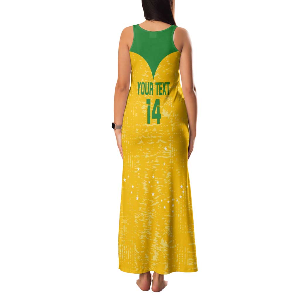 Custom Brasil Volleyball Tank Maxi Dress Vai Canarinhos! - Wonder Print Shop