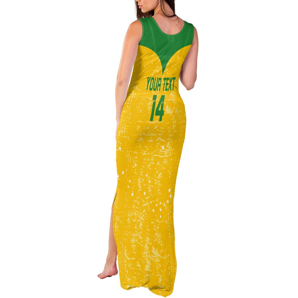 Custom Brasil Volleyball Tank Maxi Dress Vai Canarinhos! - Wonder Print Shop