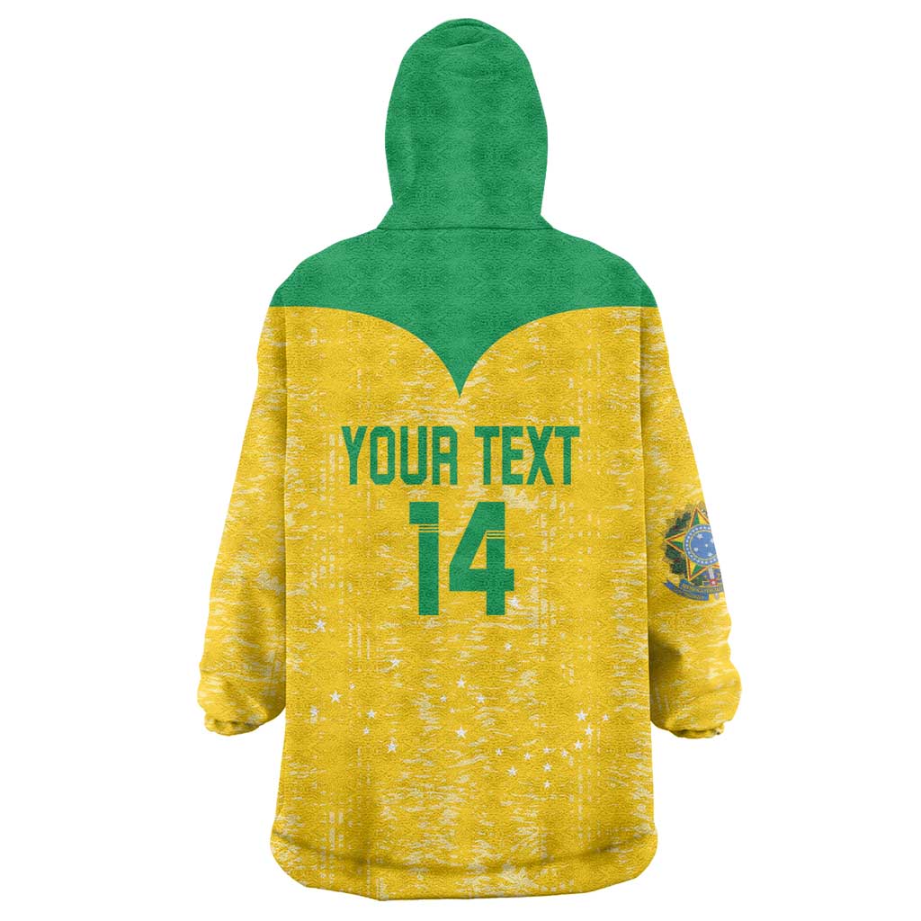 Custom Brasil Volleyball Wearable Blanket Hoodie Vai Canarinhos! - Wonder Print Shop