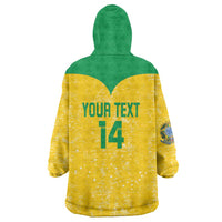 Custom Brasil Volleyball Wearable Blanket Hoodie Vai Canarinhos! - Wonder Print Shop