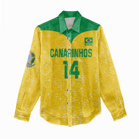 Custom Brasil Volleyball Women Casual Shirt Vai Canarinhos! - Wonder Print Shop