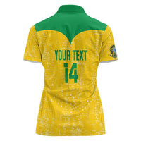 Custom Brasil Volleyball Women Polo Shirt Vai Canarinhos! - Wonder Print Shop
