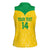 Custom Brasil Volleyball Women Sleeveless Polo Shirt Vai Canarinhos! - Wonder Print Shop