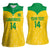 Custom Brasil Volleyball Women Sleeveless Polo Shirt Vai Canarinhos! - Wonder Print Shop