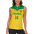 Custom Brasil Volleyball Women Sleeveless Polo Shirt Vai Canarinhos! - Wonder Print Shop