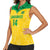 Custom Brasil Volleyball Women Sleeveless Polo Shirt Vai Canarinhos! - Wonder Print Shop