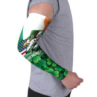 Irish American St Patrick's Day Arm Sleeves USA Eagle Leprechaun Hat Shamrock Pattern