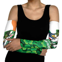 Irish American St Patrick's Day Arm Sleeves USA Eagle Leprechaun Hat Shamrock Pattern