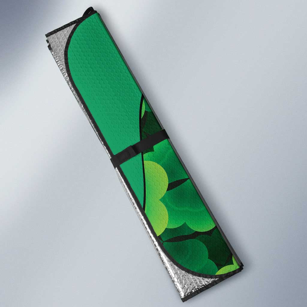 Irish American St Patrick's Day Auto Sun Shade USA Eagle Leprechaun Hat Shamrock Pattern
