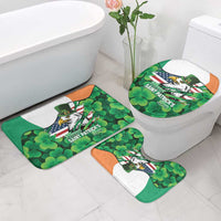Irish American St Patrick's Day Bathroom Set USA Eagle Leprechaun Hat Shamrock Pattern