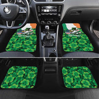 Irish American St Patrick's Day Car Mats USA Eagle Leprechaun Hat Shamrock Pattern