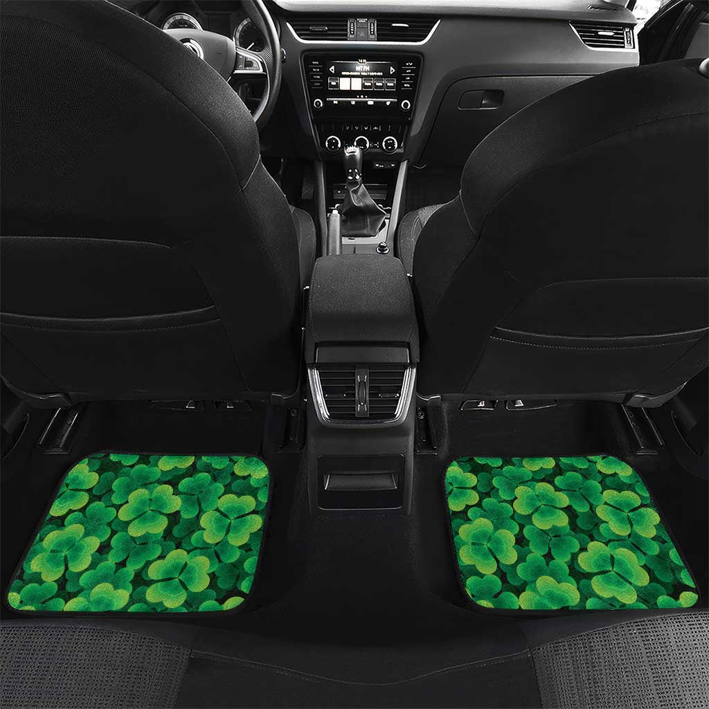 Irish American St Patrick's Day Car Mats USA Eagle Leprechaun Hat Shamrock Pattern