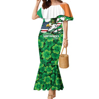 Irish American St Patrick's Day Mermaid Dress USA Eagle Leprechaun Hat Shamrock Pattern