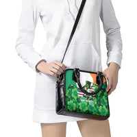 Irish American St Patrick's Day Shoulder Handbag USA Eagle Leprechaun Hat Shamrock Pattern