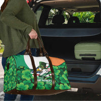 Irish American St Patrick's Day Travel Bag USA Eagle Leprechaun Hat Shamrock Pattern