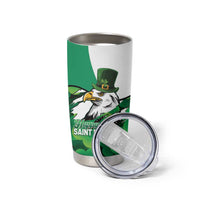 Irish American St Patrick's Day Tumbler Cup USA Eagle Leprechaun Hat Shamrock Pattern