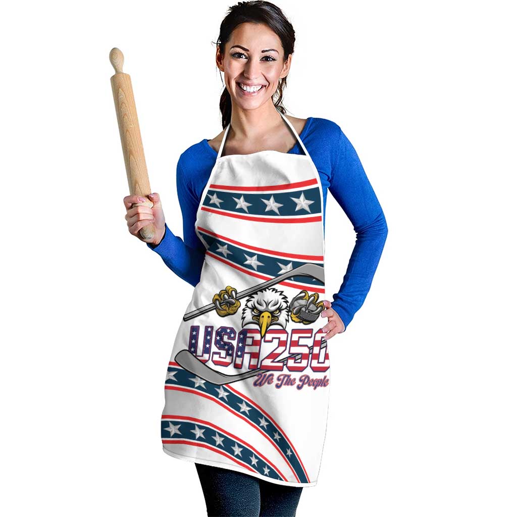 Hockey United States 250th Anniversary Apron USA Semiquincentennial We The People