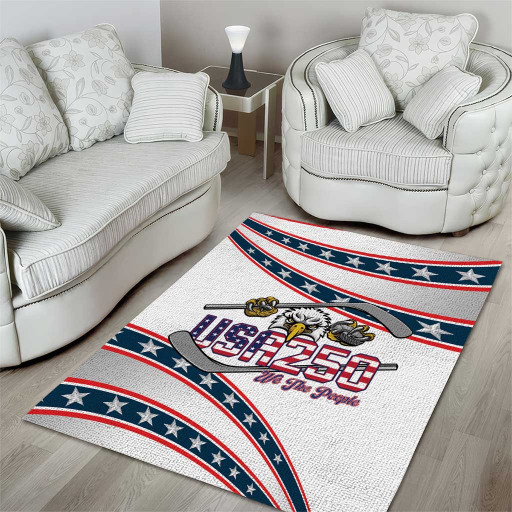 Hockey United States 250th Anniversary Area Rug USA Semiquincentennial We The People