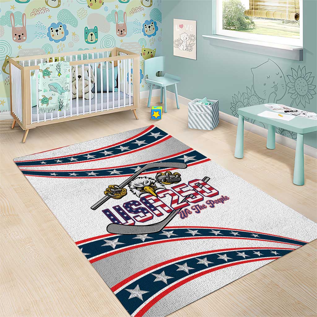 Hockey United States 250th Anniversary Area Rug USA Semiquincentennial We The People