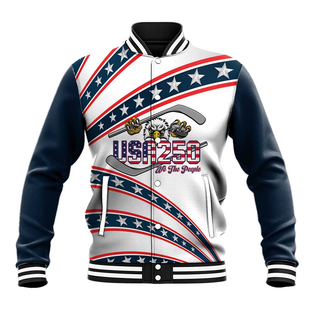 Custom Hockey United States 250th Anniversary Baseball Jacket USA Semiquincentennial We The People