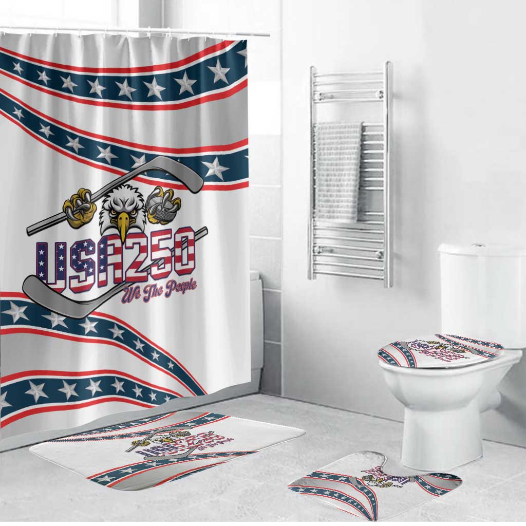 Hockey United States 250th Anniversary Bathroom Set USA Semiquincentennial We The People