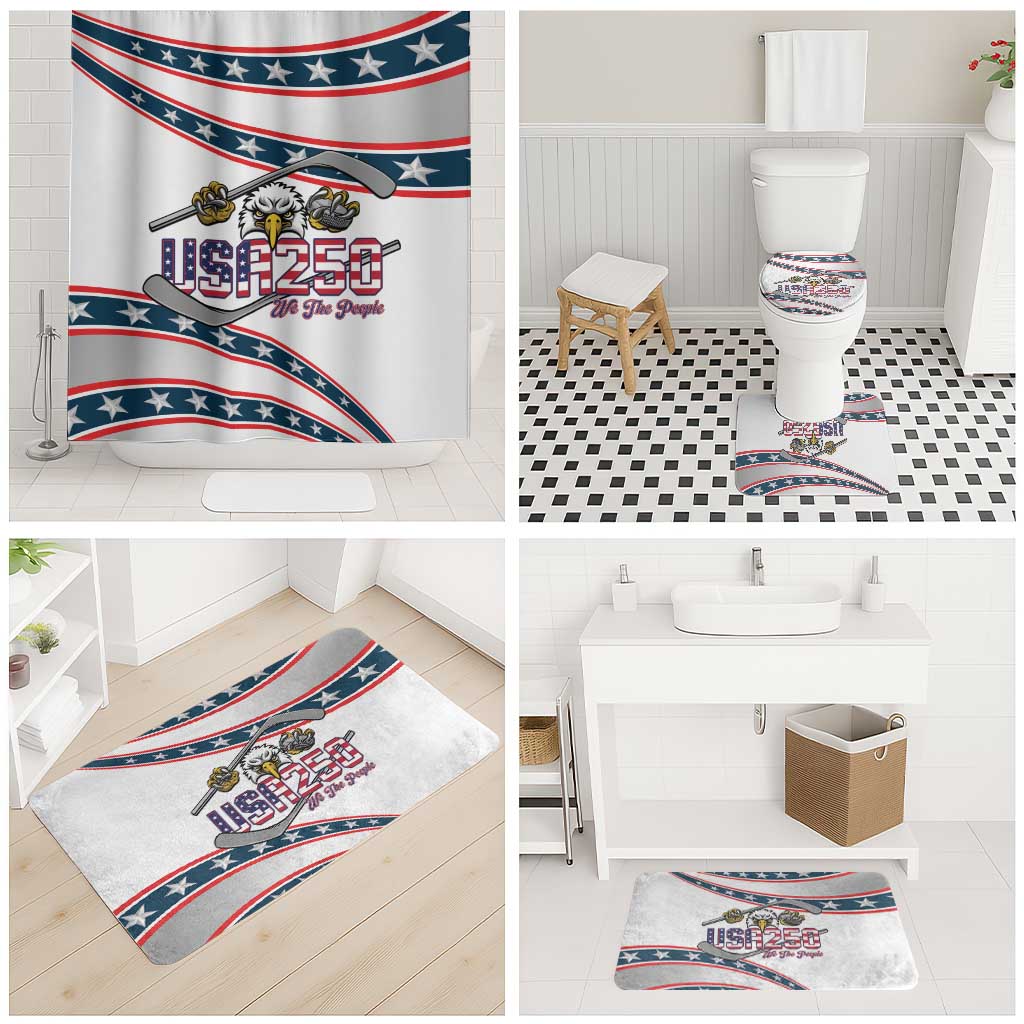 Hockey United States 250th Anniversary Bathroom Set USA Semiquincentennial We The People