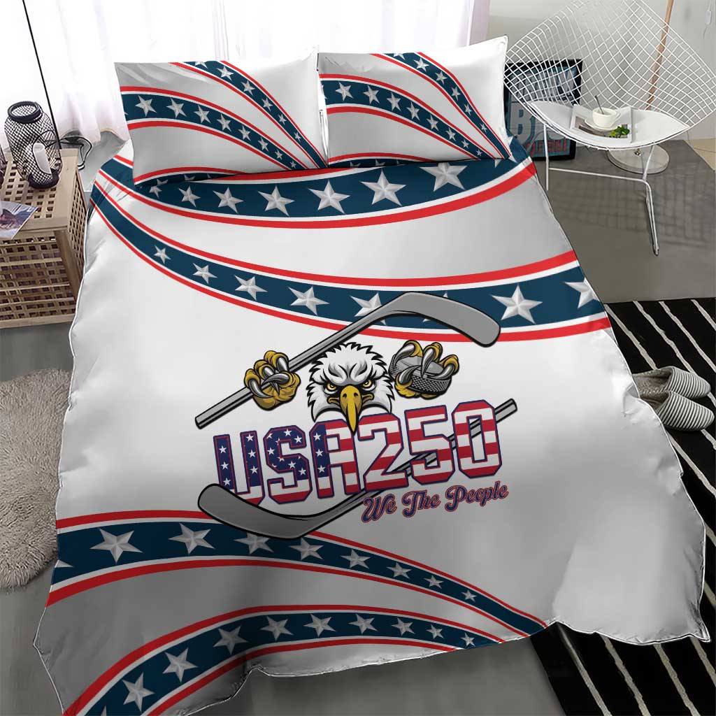 Hockey United States 250th Anniversary Bedding Set USA Semiquincentennial We The People