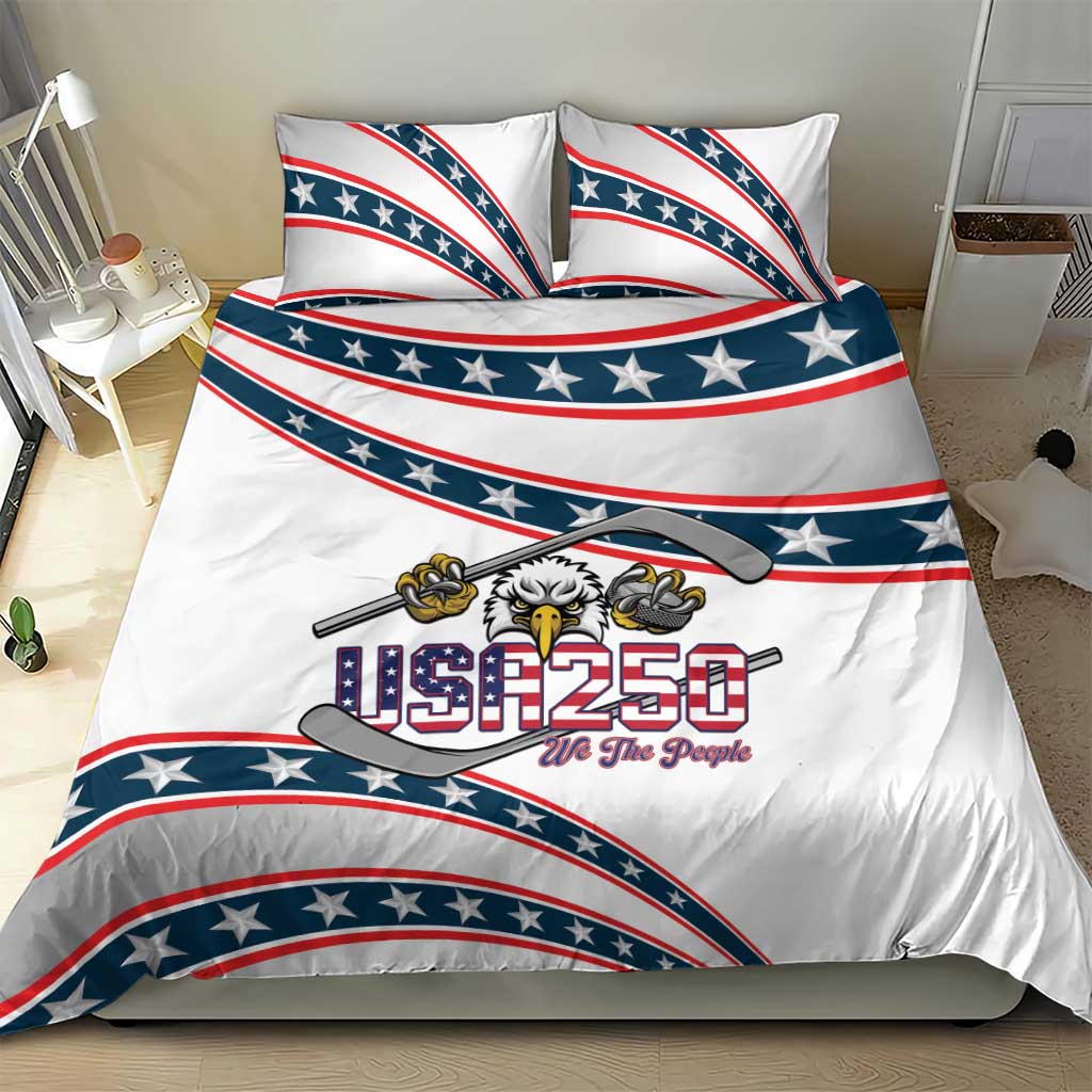 Hockey United States 250th Anniversary Bedding Set USA Semiquincentennial We The People