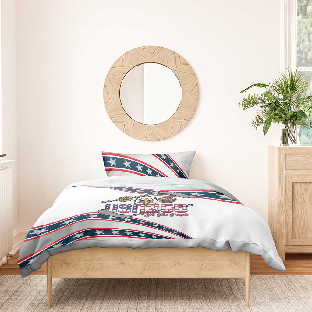 Hockey United States 250th Anniversary Bedding Set USA Semiquincentennial We The People