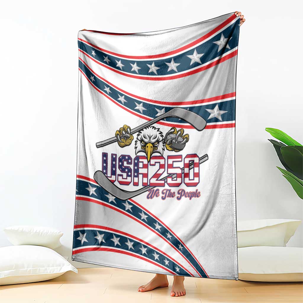 Hockey United States 250th Anniversary Blanket USA Semiquincentennial We The People