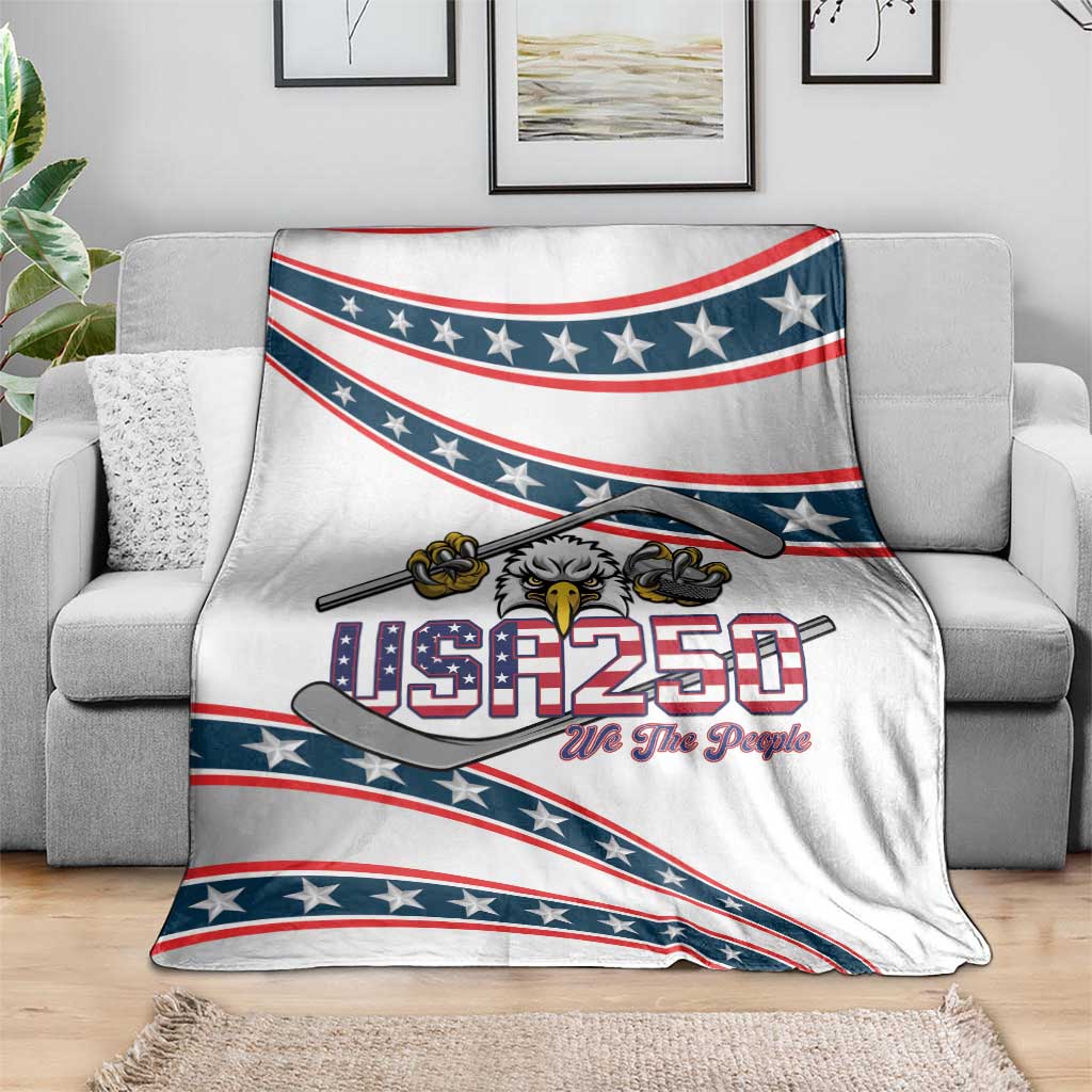 Hockey United States 250th Anniversary Blanket USA Semiquincentennial We The People