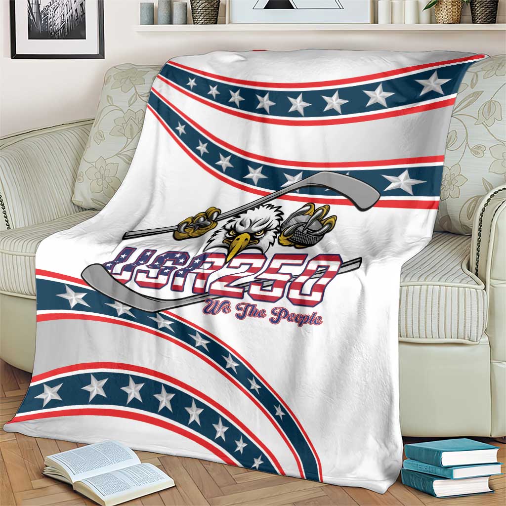 Hockey United States 250th Anniversary Blanket USA Semiquincentennial We The People