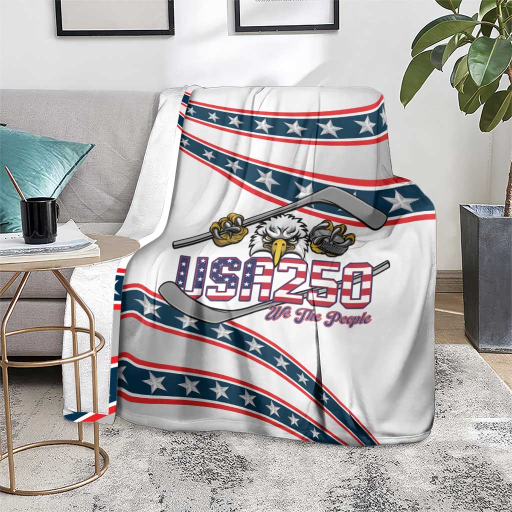 Hockey United States 250th Anniversary Blanket USA Semiquincentennial We The People
