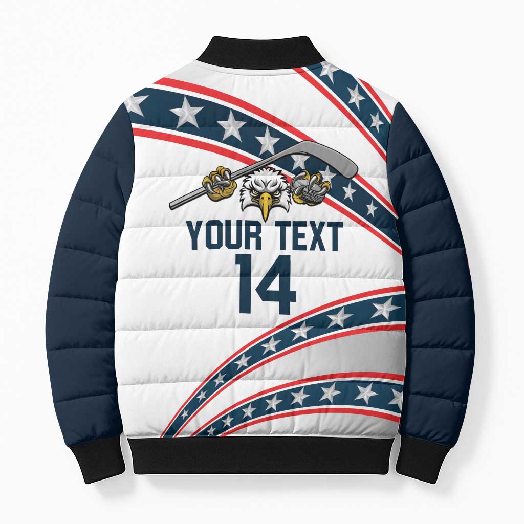 Custom Hockey United States 250th Anniversary Bomber Puffer Jacket USA Semiquincentennial We The People