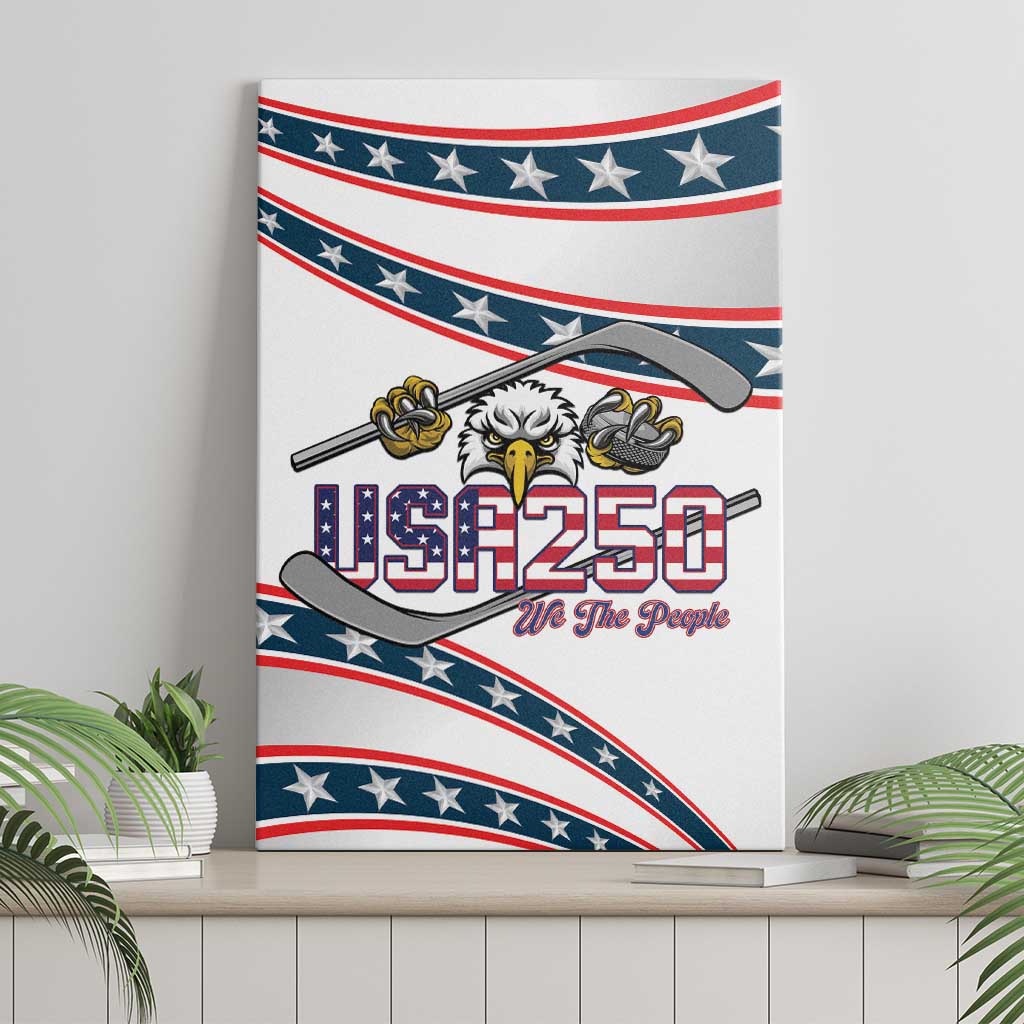 Hockey United States 250th Anniversary Canvas Wall Art USA Semiquincentennial We The People