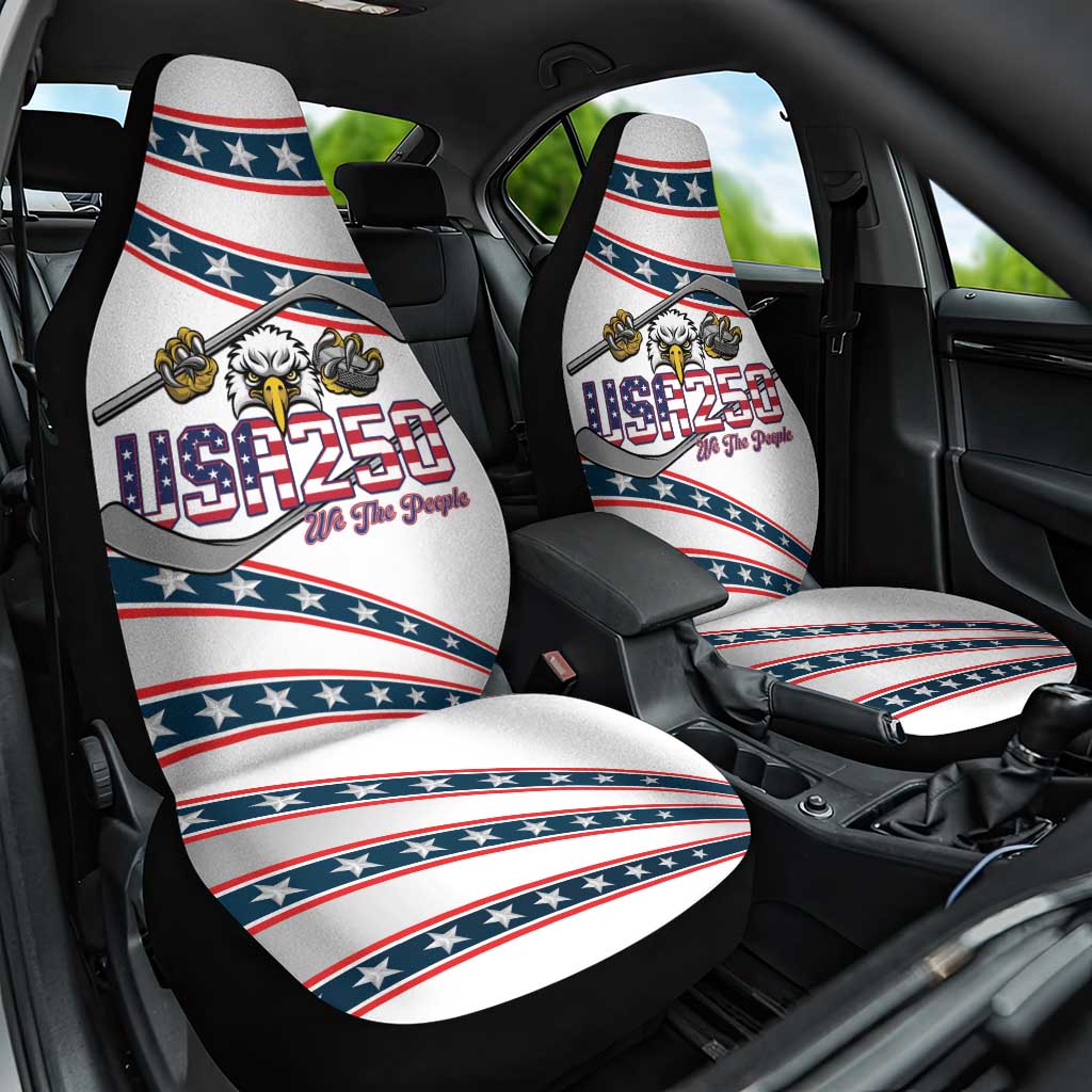 Hockey United States 250th Anniversary Car Seat Cover USA Semiquincentennial We The People